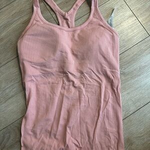 Lululemon Athletica Pink Ribbed Tank Top